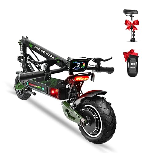 MetaMoov ZU06 1200W Electric Scooter with Seat Up to 35 MPH, 52V/20Ah Battery 50 Miles Long Range, NFC Smart Unlock & Dual Disc Brakes, 10" Off Road Tires Fast Folding E Scooter for Adults with Seat