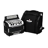 Hohner Compadre FBbEb Musica Tipica Series Accordion (Black) - 12 Basses, 62 Notes, Standard Straps with Gig Bag