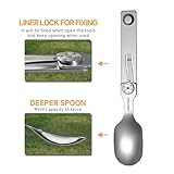 Roxon C2 Camping Utensil 2 in 1 Detachable Folding Cutlery with Fork & Spoon for Outdoor, Camping, Hiking, Easy to Carry Highly Practical Tableware