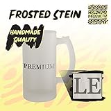 Molandra Products Autumn Skies and Pumpkin Pies - Frosted Glass 16oz Beer Stein, Frosted