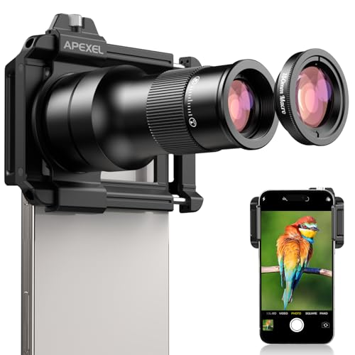 2 in 1 Phone Camera Lens Kit, Evil eye 6X Telephoto Lens & 150mm Macro Lens with Universal Lens Clip, Phone Lens Attachment for Andriod and iPhone