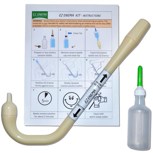 Easy & Comfortable Nippled Enema Kit - No Matter How You Spell Enema, we provide User-Friendly, Safe & Quick Constipation and Hemorrhoid Relief without the Mess! (anema,enama,enima,ennema,emema,emena)