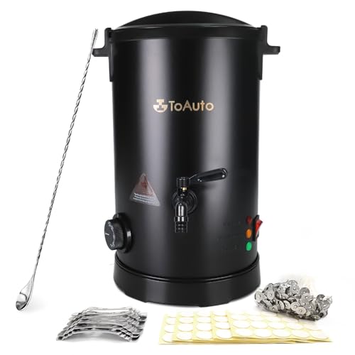 TOAUTO 10Lbs Wax Melter for Candle Making - Candle Wax Melting Pot with Faster Pour Spout and Temperature Controller, No Cloggy and Easy Clean Up