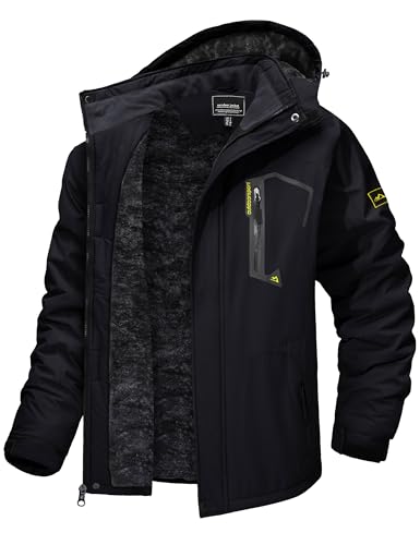 TACVASEN Men's Winter Coats Ski Snow Jacket - Warm Water Resistant Fleece Softshell Hiking Jacket