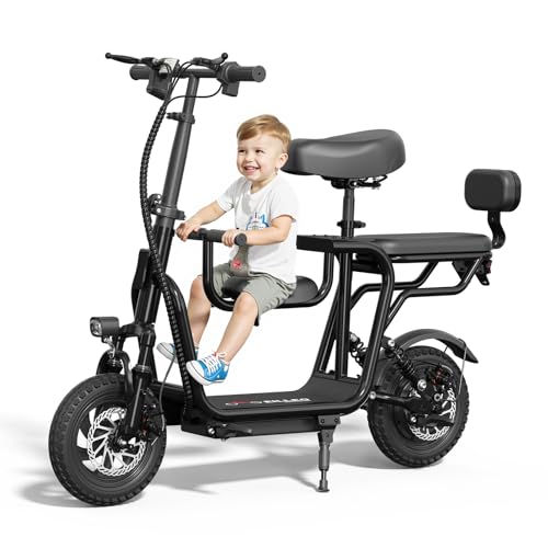 Electric Scooter with Seat for Adult, 36V/48V Electric Scooter with 350W/500W Motor 500W/750W Peak Power, 20 Mile Range, 17.4mph/18.75mph, e Scooters with Adjustable Seat