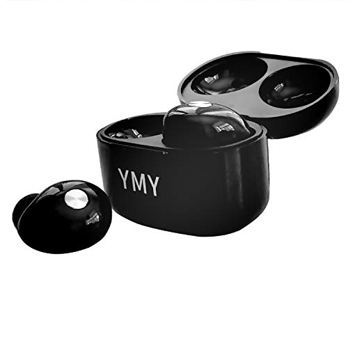 YMY Dual Stereo Wireless Earbuds, IP010 V4.1 Mini Bluetooth Earbud Invisible Earphone with Mic Noise Cancelling in-Ear Gym Sports Business Headphones for iPhone Samsung Android Cellphone