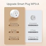 GHome Smart Plug 5GHz, 15A WiFi Smart Plugs That Work with Alexa and Google Home, Smart Home WiFi Outlet with Remote Control and Timer ,5GHz&2.4GHz Wi-Fi Compatible, ETL FCC Listed, White, 4 Pack