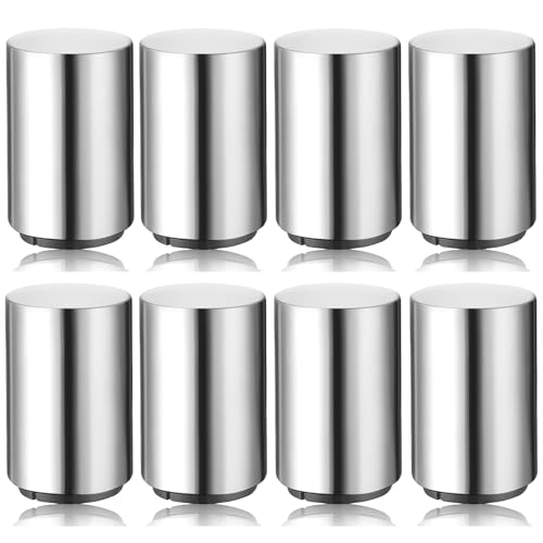 Portable Push Down Magnetic Beer Bottle Openers (8 Packs), No Damage to Caps, Quick to Open, Automatic Stainless Steel Pop the Top Cap Opener for Home Bar Camping and Traveling, Bartender Opening Tool