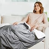 Pure Enrichment WeightedWarmth - 2-in-1 Heated Weighted Blanket, 13 lbs (50” x 60”) Large, 4 Relaxing InstaHeat™ Settings, Cozy and Soft Micromink and Sherpa, Reversible Throw with Storage Bag