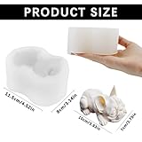 DOERDO French Bulldog Mold Sleeping Dog DIY Soap Mold Silicone Mold for Fondant Chocolate Making Kitchen Baking Cupcake Decorating, White, 4.5 * 3.1inch