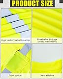 JaGely 6 Pcs Safety Reflective Shirts Short Sleeve Bulk Hi Vis T-shirt High Visibility Construction Work Shirts with Pocket(X-Large)