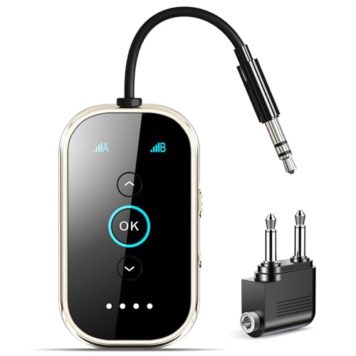 Ultra Xmagpot Bluetooth 5.4 Transmitter Receiver - CNC Aluminum & Ceramic Glass | Dual Link for 2 AirPods/Headphones | aptX Adaptive/HD Audio | Wireless Transmitter for Airplane/TV/Car/Gym