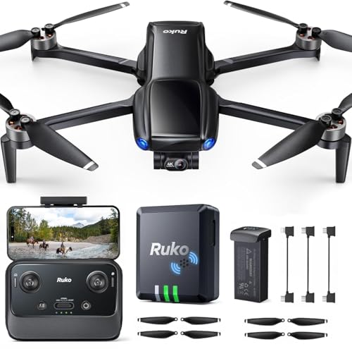 Ruko U11MINI 4K, Under 249g Pocket Drone with Camera for Adults 8K Photo 4K/30fps Video and Ruko R111S RC Aircraft GPS Tracker/Finder with Beeper