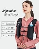 Zelvot Running Vest for Women Men, USA Original Patent, Adjustable Chest Straps Running Hydration Vest with 500ml Soft Flask, Lightweight Breathable Reflective Running Vest for Trail Running - M/L