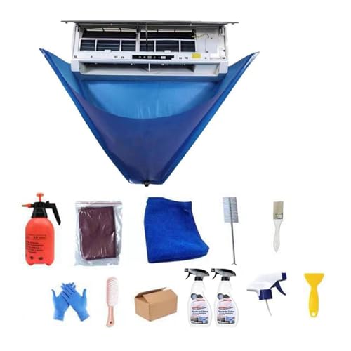 AC Cleaning Bag Kit - Split Air Conditioner Service Bag 13PCS Set | Air Conditioning Cleaning Set, Split AC Cleaning Set, Complete Tool Set with Cleaner, Powerful AC Dust Cleaning Tools