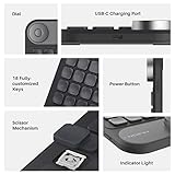 HUION Keydial Mini Bluetooth Programmable Keypad with Dial 5 Keys Anti-ghosting 18 Customized Keys, Wireless Shortcut Keyboard for Drawing Tablet, PC, MacBook, Surface Pro, Laptops