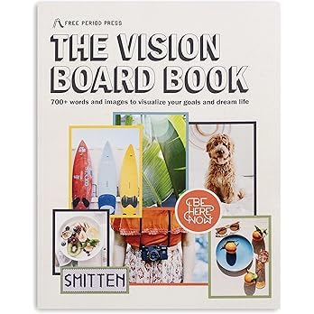 Free Period Press Vision Board Book, 700+ Words & Images in All Categories, for Visualizing Your Life Goals & Dreams, Playful, Stylish Pictures for Collage Making & Scrapbooking (Kids) (Adults)