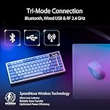 ASUS ROG Azoth 75% Wireless DIY Custom Gaming Keyboard, OLED Display, Three-Layer Dampening, Hot-Swappable ROG NX Snow Switches & Keyboard Stabilizers, PBT Keycaps, RGB-White