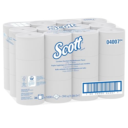 Scott® 2-Ply Bathroom Tissue, 1,000 Sheets Per Roll, Carton Of 36 Rolls