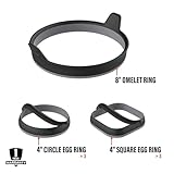 Blackstone 5515 Egg Ring/Omelet Ring Kit,Silver