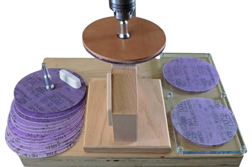 Taytools 6" Ultimate Drill Press Sharpener for Woodworking Tools (Chisels & Plane Blades) - Includes Wooden Sharpening Jig & System for Flattening the Back of Chisels & Plane Irons