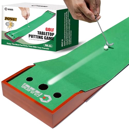 GAIARENA G Golf Desktop Tabletop Putting Game Fun Office Desk Golf Christmas Stocking Stuffers, Golf Gift for Dad Husband Boyfriend Coworkers Executive Man Golfers Table Desk Top Golf Game for Adults