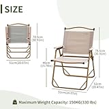 BOOSDEN Camp Chair, Portable Outdoor Wide Folding Camping Chairs, Ultralight Beach Chair with Wooden Handle for Picnic Lawn Leisure Park Travel Hiking Fishing,2Pack