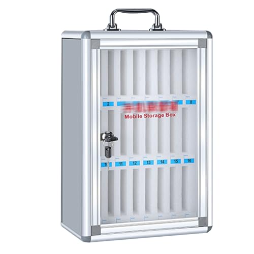 OGMOYT Phone Storage Cabinet Cell Phone Storage Box School Factory Laboratory Purchase Mobile Phone Cabinet Phone Management Cabinet with Lock Can Store 12~60 Mobile Phones