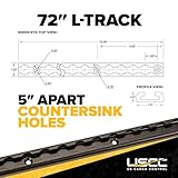 US Cargo Control L Track, 6 FT Black Anodized Aluminum L-Track Versatile Trailer Tie Down Rail for Enclosed Trailers, Utility Trailers or Truck Beds, Easily Secure Motorcycles, ATVs, Dirt Bikes