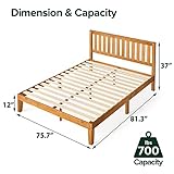 ZINUS Alexia Wood Platform Bed Frame with headboard, Solid Wood Foundation with Wood Slat Support, No Box Spring Needed, Easy Assembly, Rustic Pine, King