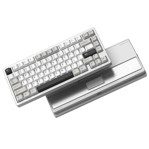 Womier RD75 Pro 75% Keyboard, Quick Release Wireless Aluminum Gaming Keyboard, QMK/VIA Tri-Mode Mechanical Keyboard Custom Hot Swappable with RGB Creamy for Windows/Mac/PC - Silver