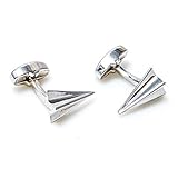 MRCUFF Airplane Paper Plane Aircraft Pilot Pair Cufflinks in a Presentation Gift Box & Polishing Cloth