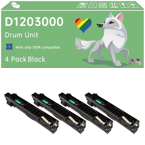 Tonzxce D1203000 Drum Unit Compatible with Ricoh MP 2553 3053 3353 Printers, Enhanced Durability, Ideal for High-Volume Printing (4 Pack Black)
