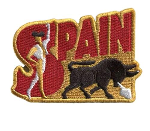 Vagabond Heart Spain Patch - Spain Souvenir - Bullfighting Iron On Travel Badge