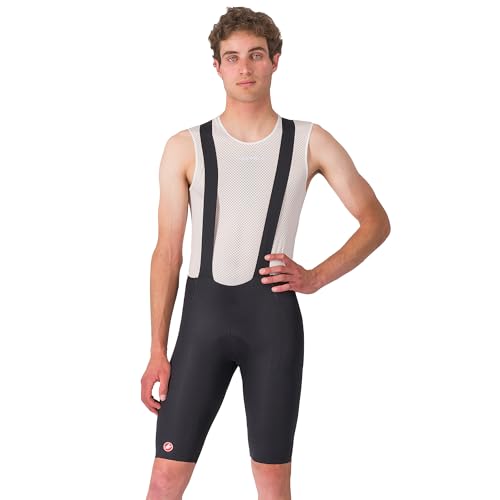 CASTELLI Men’s Free Aero Race S Bibshort, Aerodynamic Road Cycling Apparel with Pro-Level Seat Pad for Biking & Top-Level Racing - Black - Medium