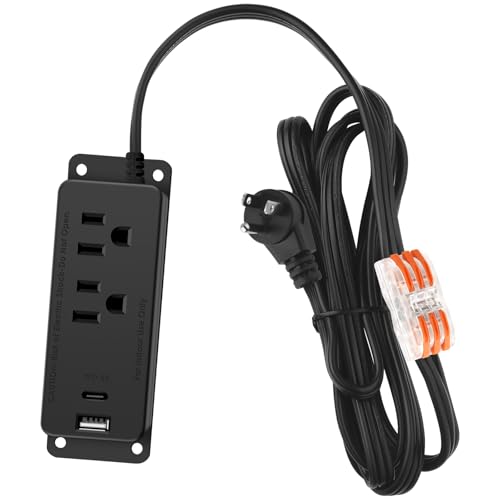 Gun Safe Power Outlet Kit, Gun Safe Accessory Electrical Outlet with USB C Port. Hidden Drawer Outlet Accessories for Interior Dehumidifiers and Lights (10FT)