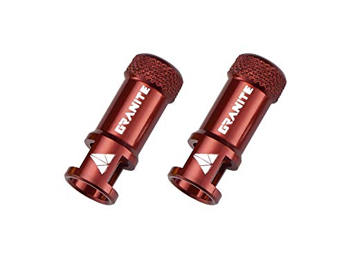 Granite Juicy Nipple Valve Cap with Valve Core Removing Function, Easy to Use Bike Tire Caps Dust Covers, Durable Alloy Tire Valve Cap (Red)
