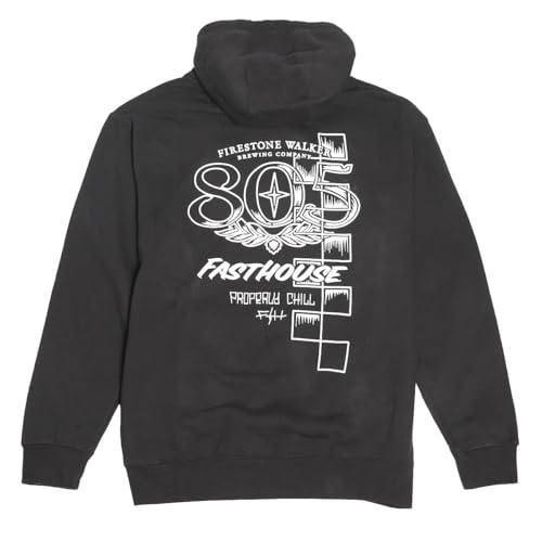 FASTHOUSE 805 Luster Hooded Pullover (Black, Large)