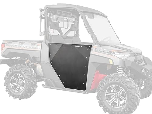 SuperATV Aluminum Doors Compatible with 2020+ Polaris Ranger 1000, 2018+ Polaris Ranger XP 1000, 2019+ Polaris Ranger XP 1000 High Lifter Edition, See Fitment, Powder Coated, Preassembled