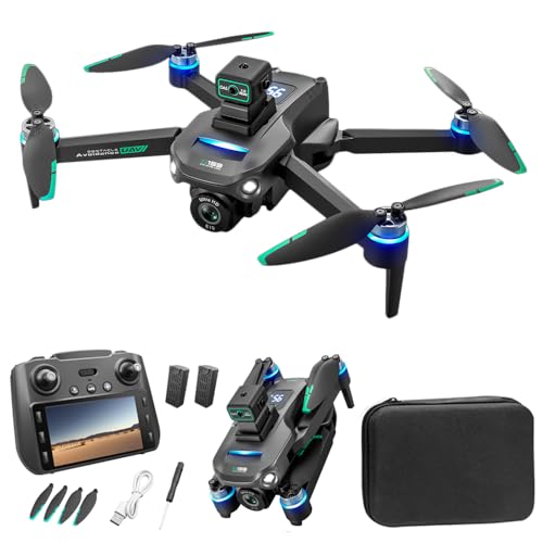 Dodoore GPS Drone with 8K UHD EIS Camera for Adults, 5G WiFi FPV RC Quadcopter with Brushless Motors, Optical Flow Positioning, Obstacle Avoidance, Auto Return, Follow Me, 2 Batteries (Black)
