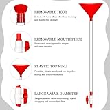 Vertintong 2 Set Beer Bong Tube and Funnel with Valve, 5.9 ft Kink Free Hose Drinking Funnel with 8 Interchangeable Mouthpieces 2 Shotgun Keychain Tool Bottle Opener for Christmas Bachelor Party