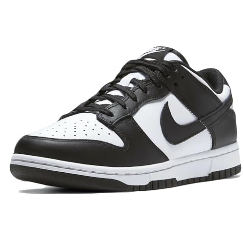 Nike Dunk Low Retro Men's Basketball Shoes, White Black White, 10 US