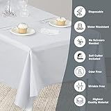 Craft And Party, 54 in x 300 feet Plastic Table Cover Roll for Party, Banquet, Picnic, Kids Activities for Any Size and Shape Table (White, 54" x 300ft)