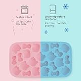 Mini Cute Silicone Ice Molds, Cartoon Cat Sealed Ice Mold with Lid, Silicone Candy Molds, Birthday Cake Decoration, Candy Chocolate Cupcake Topper, DIY Baking Tools