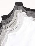 HonestBaby Muscle Tee Sleeveless Toddler T-Shirt Multi-Packs, 5-Pack Gray Ombre, 3T