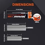 NERMAK 3.7V 3200mAh USB Rechargeable Lithium lon Battery for Flashlights, Headlamps, Bike Lights, Bluetooth Speaker Etc(2 Pack)