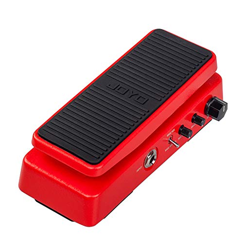 JOYO WAH-II Classic and Multifunctional WAH Pedal Featuring Wah-Wah/Volume Functions with WAHWAH Sound Quality Value knob (Red)