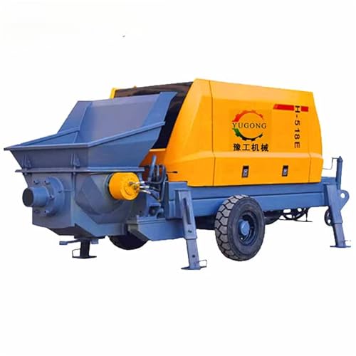 Mini Portable Concrete Pump with Concrete Mixer – Compact Trailer-Mounted Pump for Efficient Concrete Mixing and Pumping