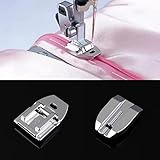 TISEKER 4 Pieces Zipper Presser Foot Set of Invisible Concealed Narrow Zipper Foot, Fits for Most Snap On Singer, Brother, Janome, Babylock Low Shank Sewing Machines