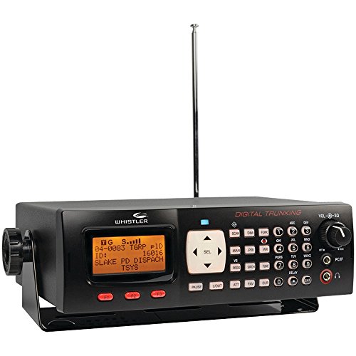 Whistler WS1065 Digital Trunking Desktop Scanner – Programmable Police/Fire Radio with Backlit Display, 1800 Memory Channels, and V-Scanner Technology – Black